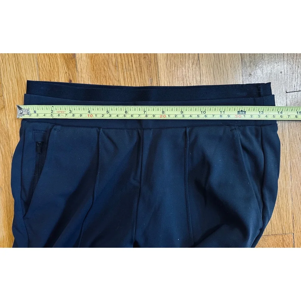 Athleta Venice Pintuck Pant Black Tapered Leg Zip Pockets XXS RN 54023